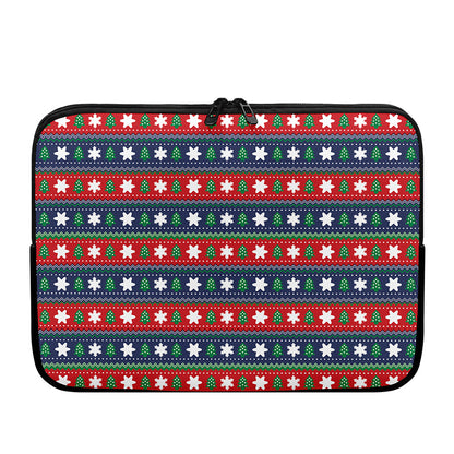 Scandinavian Christmas Pattern Print Laptop Sleeve