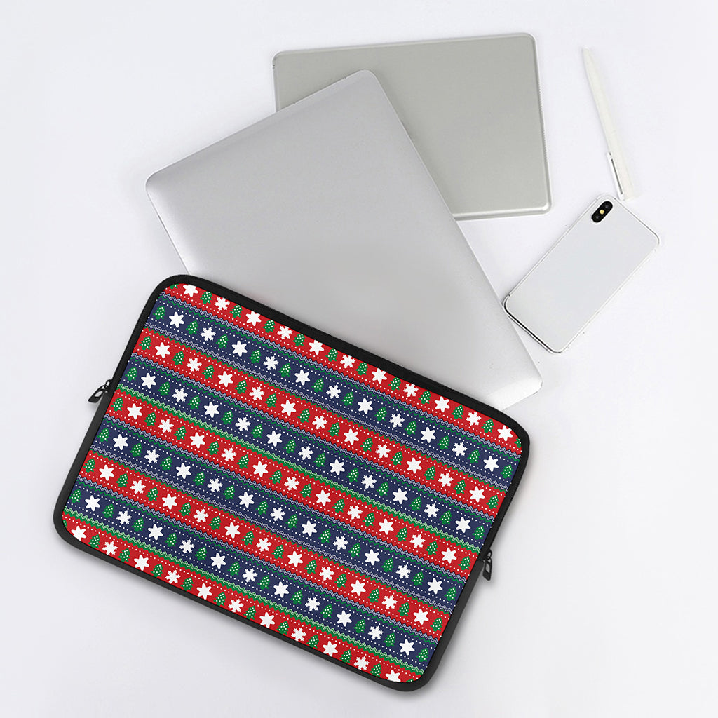 Scandinavian Christmas Pattern Print Laptop Sleeve
