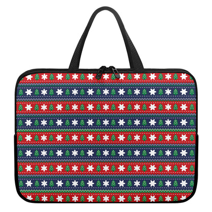 Scandinavian Christmas Pattern Print Laptop Sleeve With Handle