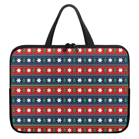 Scandinavian Christmas Pattern Print Laptop Sleeve With Handle
