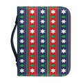 Scandinavian Christmas Pattern Print Leather Bible Cover