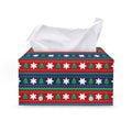 Scandinavian Christmas Pattern Print Leather Tissue Box Cover