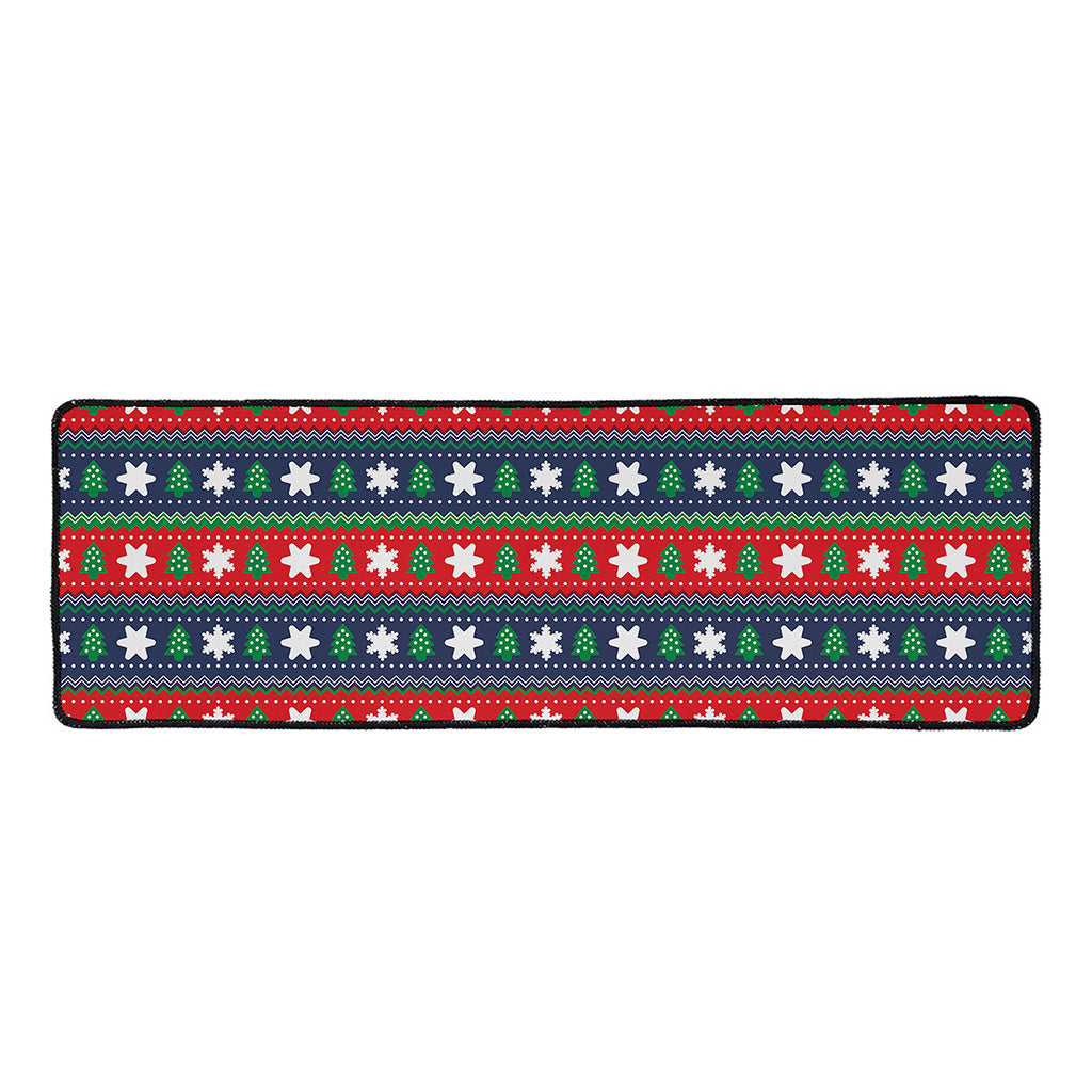 Scandinavian Christmas Pattern Print Long Kitchen Mat
