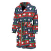 Scandinavian Christmas Pattern Print Men's Bathrobe