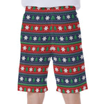 Scandinavian Christmas Pattern Print Men's Beach Shorts