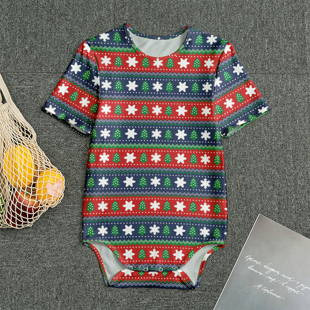 Scandinavian Christmas Pattern Print Men's Bodysuit