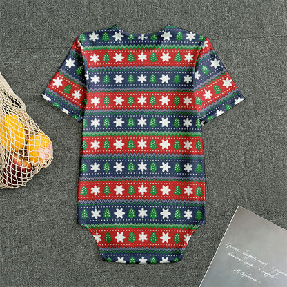 Scandinavian Christmas Pattern Print Men's Bodysuit
