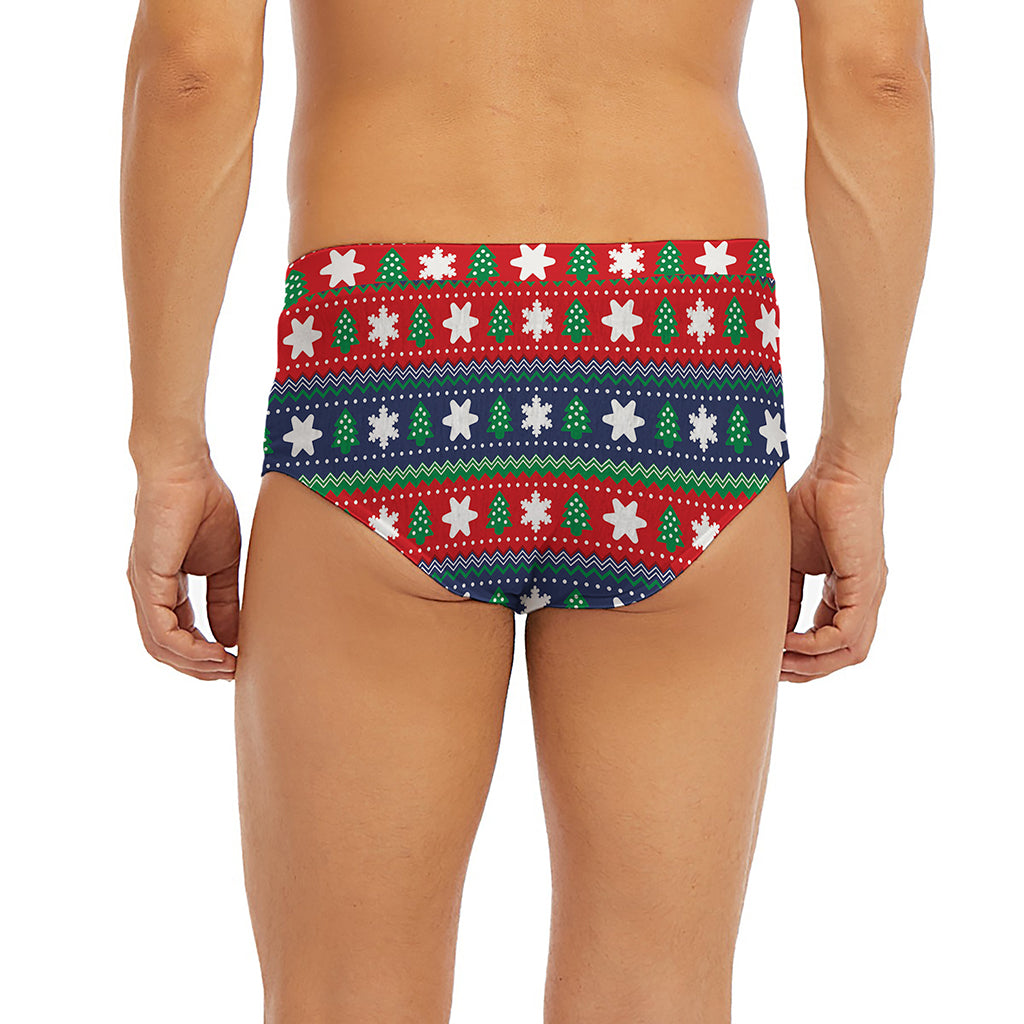Scandinavian Christmas Pattern Print Men's Briefs