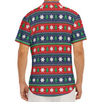 Scandinavian Christmas Pattern Print Men's Deep V-Neck Shirt