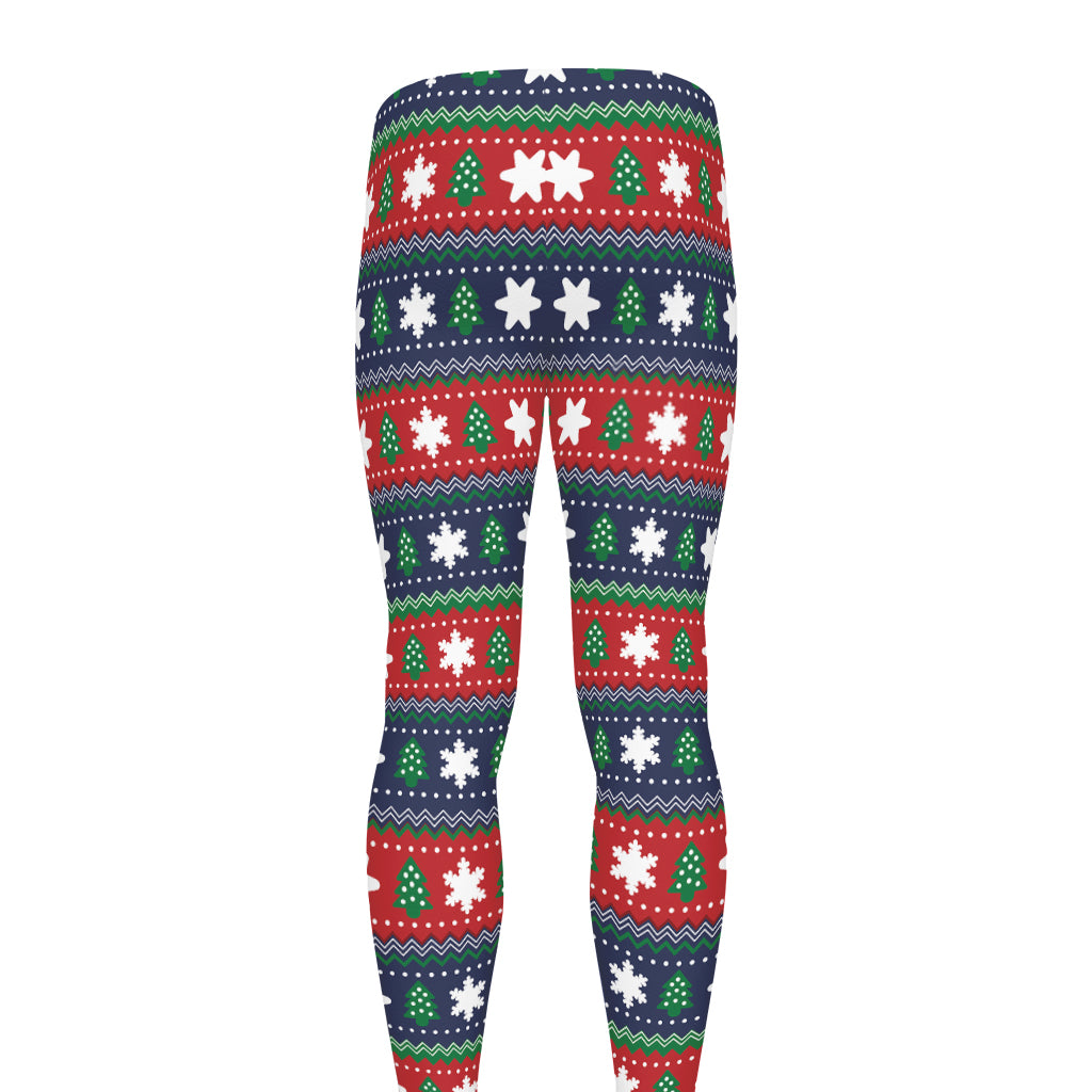 Scandinavian Christmas Pattern Print Men's leggings