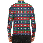 Scandinavian Christmas Pattern Print Men's Long Sleeve Rash Guard