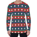 Scandinavian Christmas Pattern Print Men's Long Sleeve T-Shirt