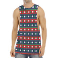 Scandinavian Christmas Pattern Print Men's Muscle Tank Top
