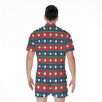 Scandinavian Christmas Pattern Print Men's Rompers