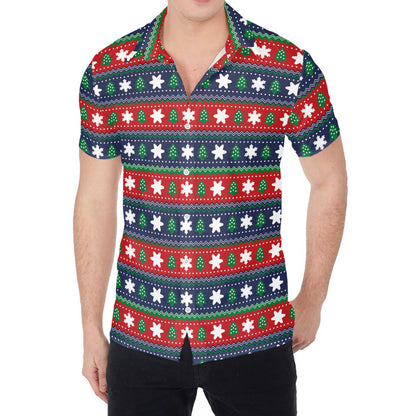 Scandinavian Christmas Pattern Print Men's Shirt