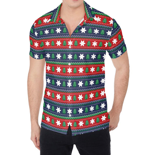 Scandinavian Christmas Pattern Print Men's Shirt