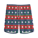Scandinavian Christmas Pattern Print Men's Sports Shorts