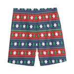 Scandinavian Christmas Pattern Print Men's Sports Shorts