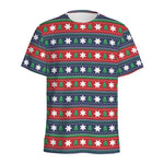 Scandinavian Christmas Pattern Print Men's Sports T-Shirt