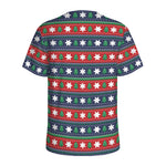 Scandinavian Christmas Pattern Print Men's Sports T-Shirt