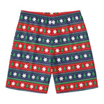 Scandinavian Christmas Pattern Print Men's Swim Trunks