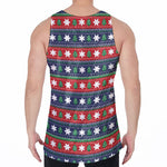 Scandinavian Christmas Pattern Print Men's Velvet Tank Top