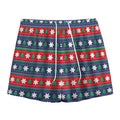 Scandinavian Christmas Pattern Print Mesh Shorts