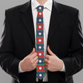Scandinavian Christmas Pattern Print Necktie