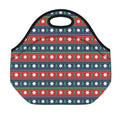 Scandinavian Christmas Pattern Print Neoprene Lunch Bag
