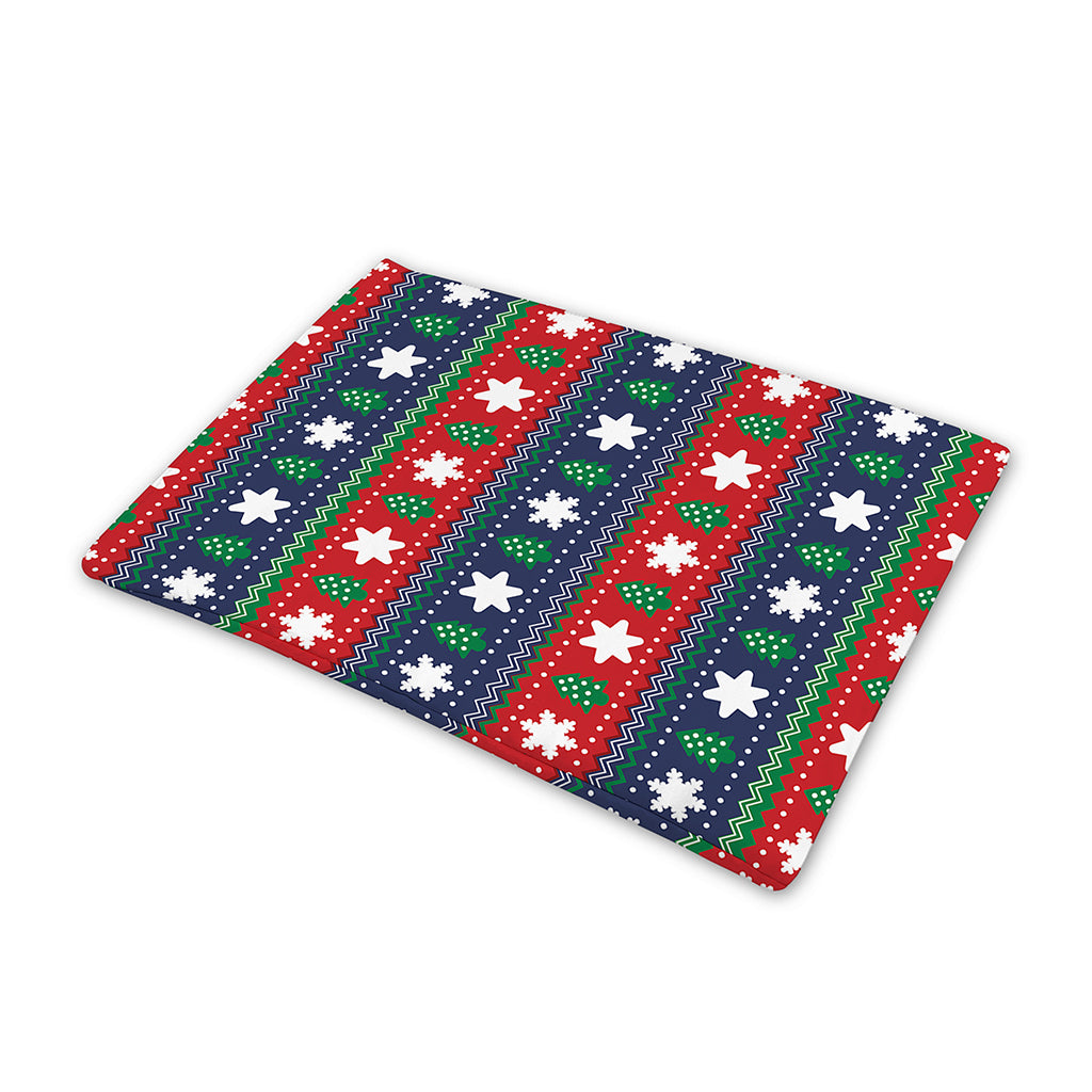 Scandinavian Christmas Pattern Print Pet Cooling Mat Cover