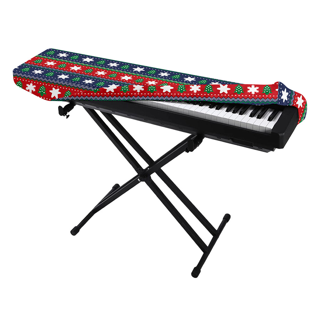 Scandinavian Christmas Pattern Print Piano Keyboard Cover