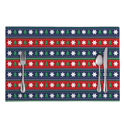 Scandinavian Christmas Pattern Print Placemat