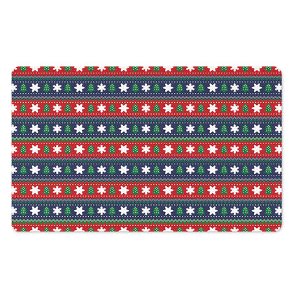 Scandinavian Christmas Pattern Print Polyester Doormat