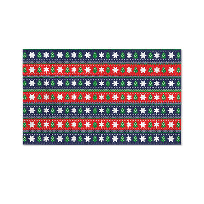 Scandinavian Christmas Pattern Print Polyester Flag