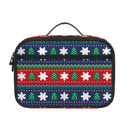 Scandinavian Christmas Pattern Print Portable Lunch Bag