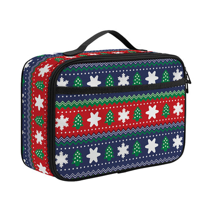 Scandinavian Christmas Pattern Print Portable Lunch Bag