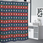 Scandinavian Christmas Pattern Print Premium Shower Curtain