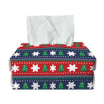 Scandinavian Christmas Pattern Print Rectangle Tissue Box Cover