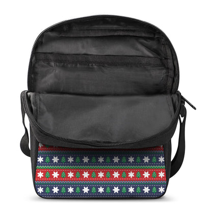 Scandinavian Christmas Pattern Print Rectangular Crossbody Bag