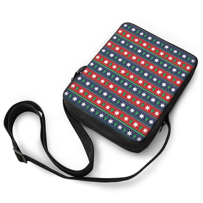 Scandinavian Christmas Pattern Print Rectangular Crossbody Bag