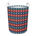 Scandinavian Christmas Pattern Print Round Laundry Basket