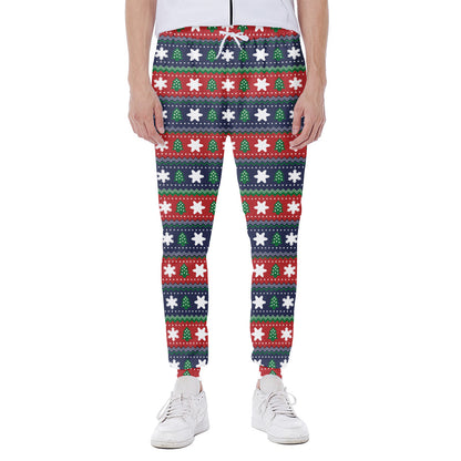 Scandinavian Christmas Pattern Print Scuba Joggers