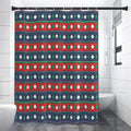 Scandinavian Christmas Pattern Print Shower Curtain