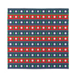 Scandinavian Christmas Pattern Print Silk Bandana