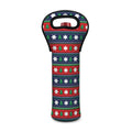Scandinavian Christmas Pattern Print Single Neoprene Wine Tote