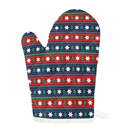 Scandinavian Christmas Pattern Print Single Oven Mitt