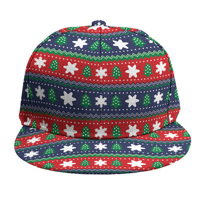 Scandinavian Christmas Pattern Print Snapback Cap