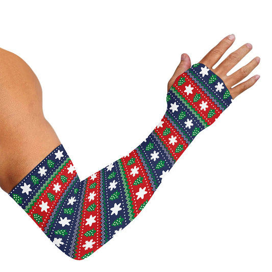 Scandinavian Christmas Pattern Print Sun Protection Arm Sleeves