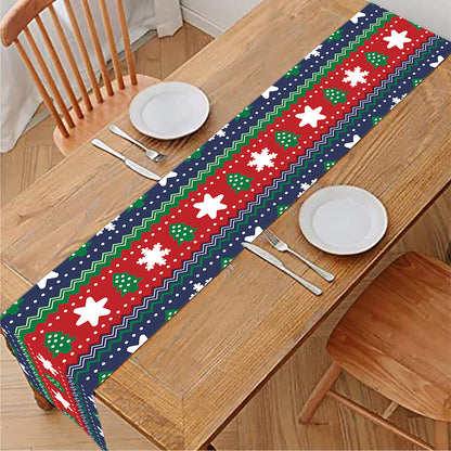 Scandinavian Christmas Pattern Print Table Runner