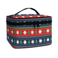 Scandinavian Christmas Pattern Print Travel Makeup Bag